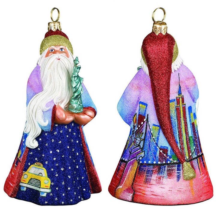 Papai Noel de Nova York com Estátua da Liberdade por atacado de Joy To The World Collectibles