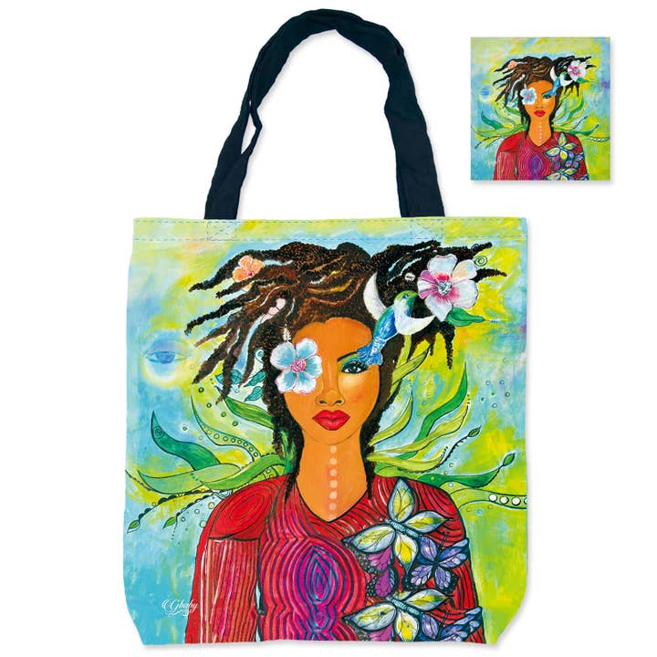 Folded Canvas Shopping Bag Oceana for wholesale by Shades of Color, LLC