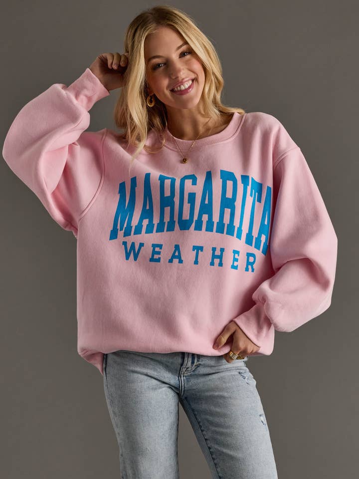 Sweatshirt Meteorológico Margarita Rosa Tenente por atacado de Panache Apparel Co.