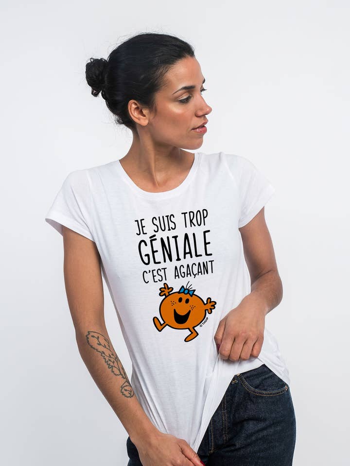 Women's White T-Shirt I'm Too Awesome It's Annoying for wholesale by Le Roi du T-shirt