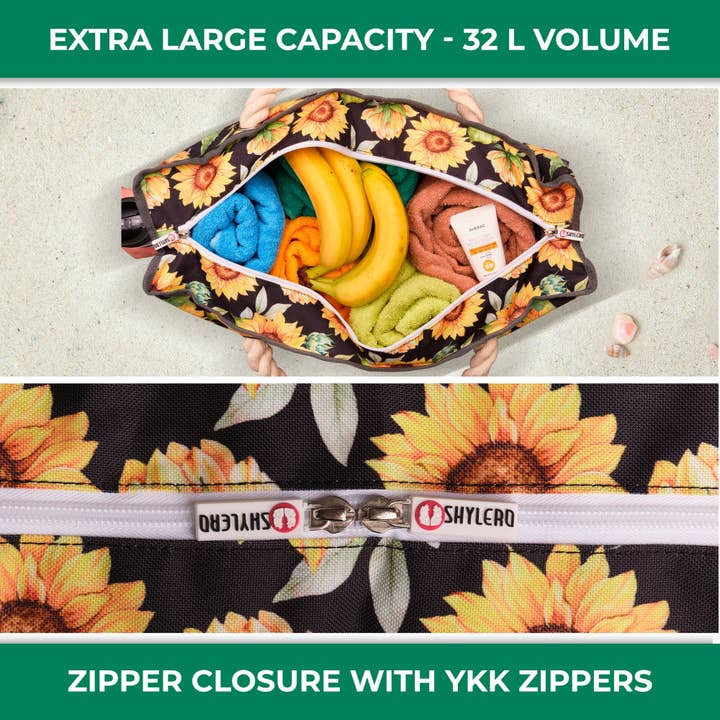 Beach Bag and Pool Bag | Water Repellent | Sunflowers for wholesale on Faire5