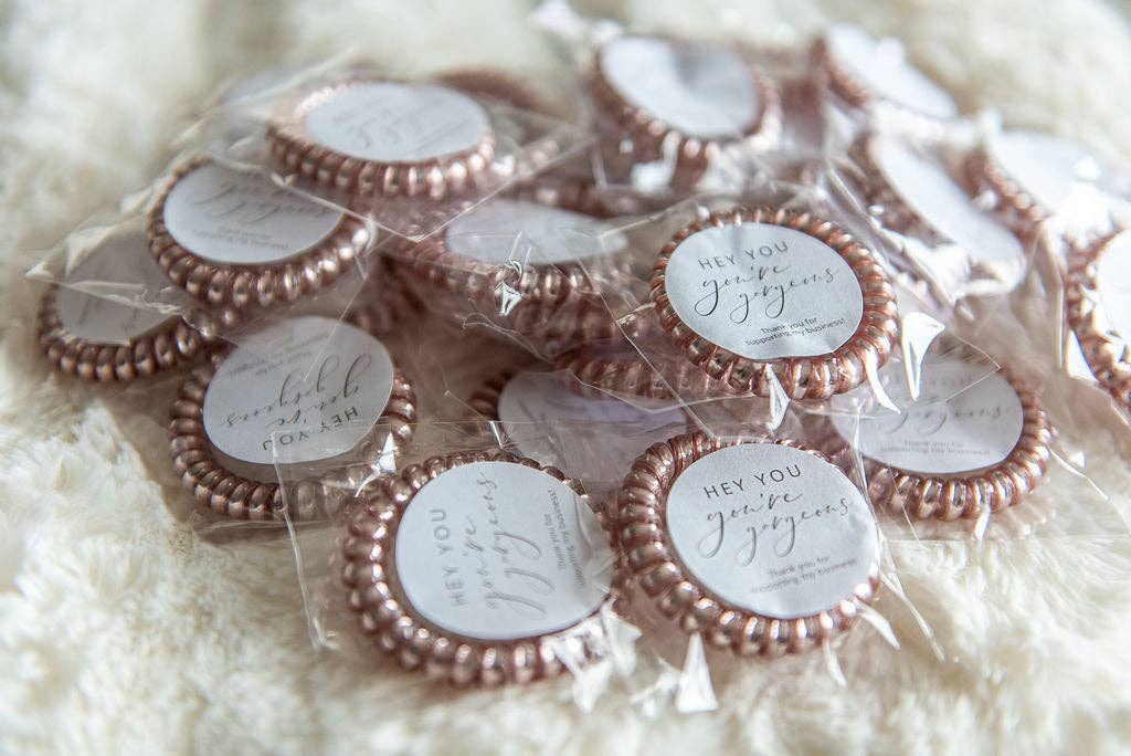 The Classy Cloth WS - Wholesale Hair Tie - Hair Coil 'Thank You!' 25 pack - RTS12