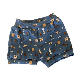 Shorts Smores, Shorts de acampamento, Shorties de acampamento por atacado de Remi Rae’s LLC