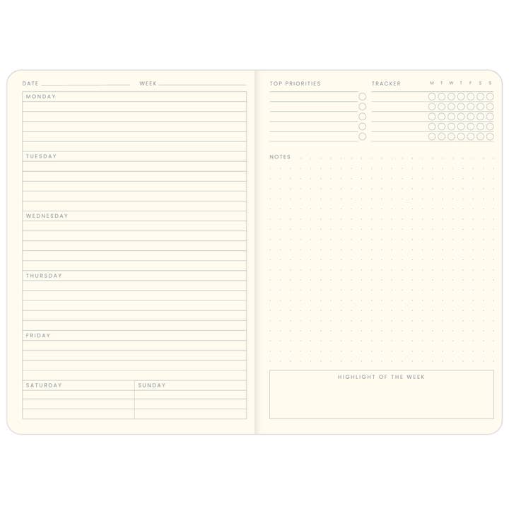 In Real Life - Wholesale Planner - Colourology Undated Weekly Planner A5 - Balance