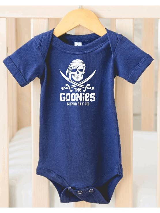 Tron Tron Graphic Wear - Wholesale Clothing Set - Baby - Goonies Never Say Die Bella+Canvas Infant Bodysuit E26
