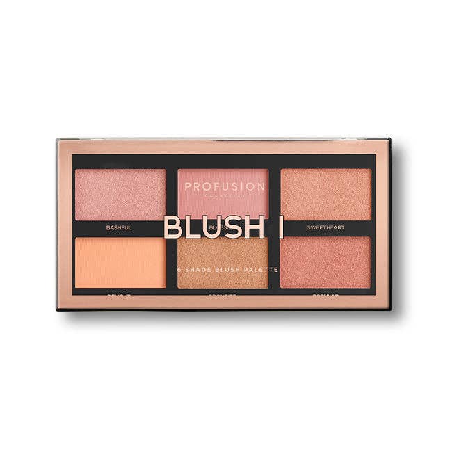 BLUSH I | 6 Shade Blush Palette for wholesale by Profusion Cosmetics UK