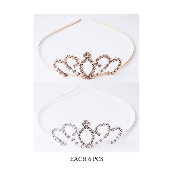 Sensibling Corp. - Wholesale Tiara - Women's - 12PCS - Rhinestone Paved Princess Tiara
7