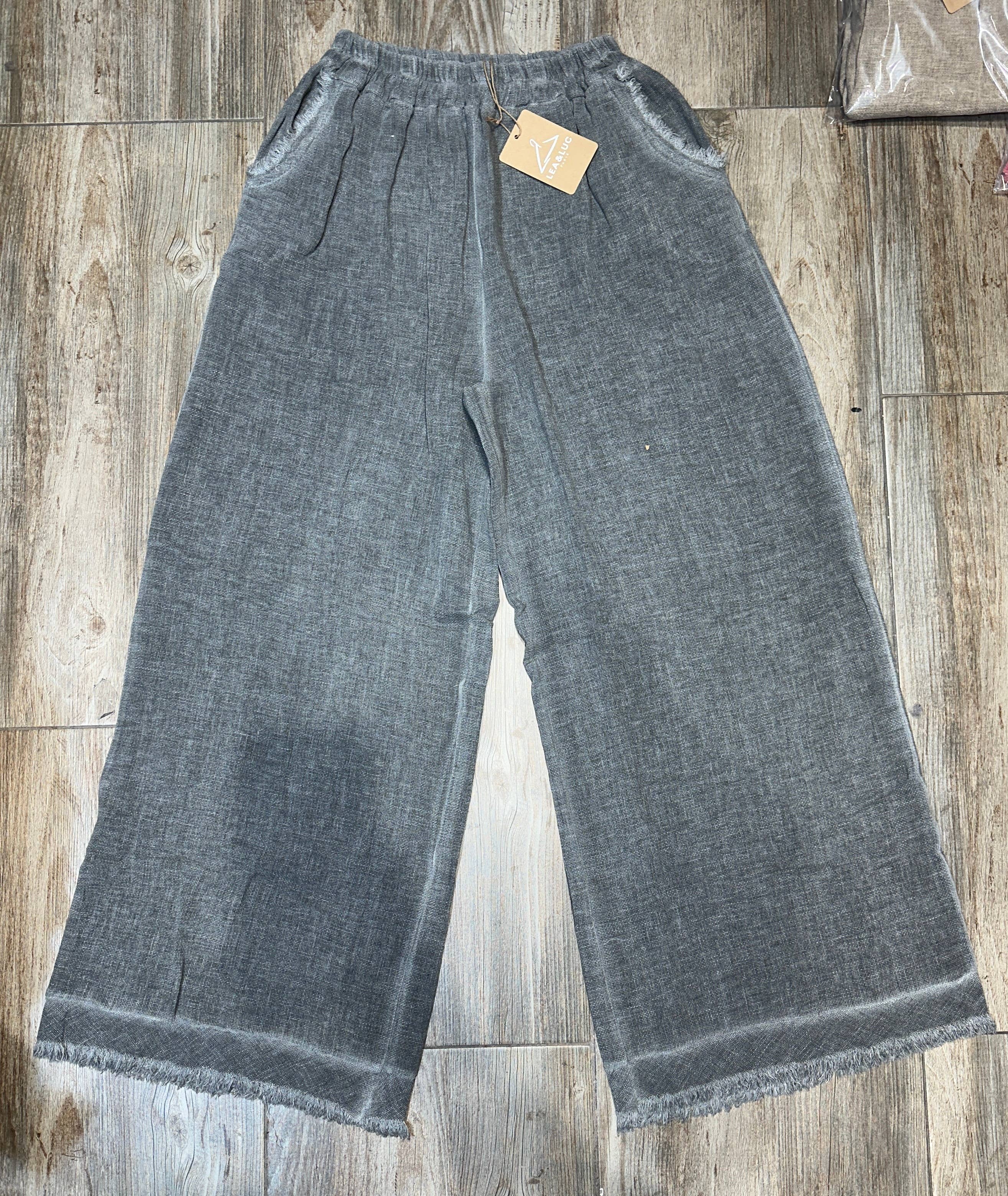 LÉA & LUC – Calças - Mulher por atacado – Calças em 50% Linho 50% Algodão REF. 933932