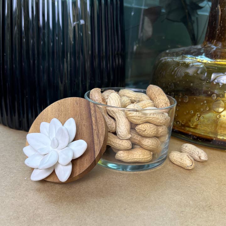 Anoq – Großhandel Dekogläser – Glas-, Holz- und Porzellan-Dose – Lotus Box S7