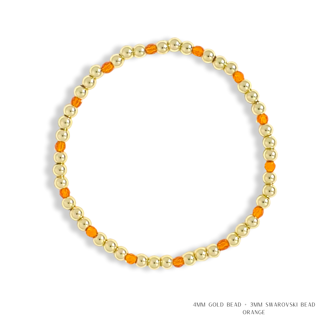 Savvy Bling - Vendita all'ingrosso Bracciale con perline - Bracciale con Perline in Oro e Cristalli Swarovski - Più Colori30