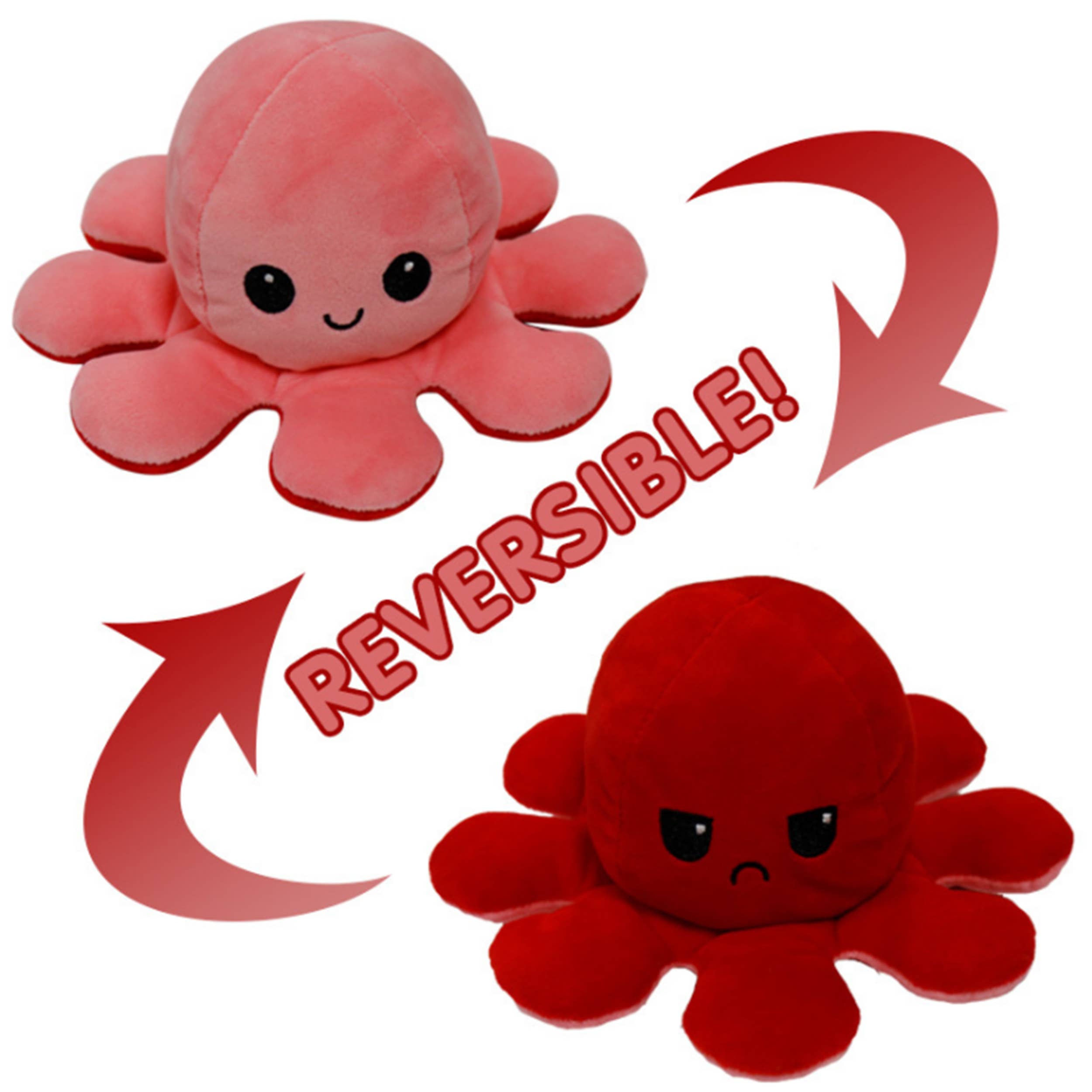 octopus plush red and black