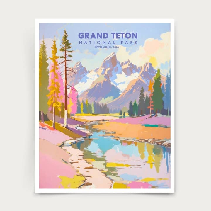 Grand Teton National Park, Wyoming Print for wholesale by Across Our Land