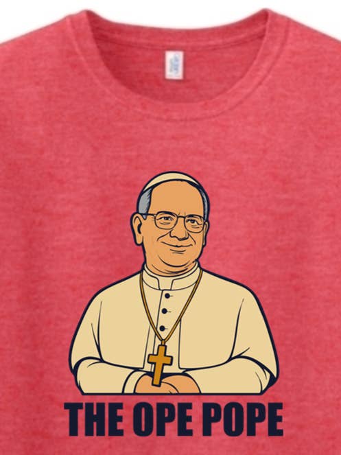 Sock Religious - Wholesale Screen Printed T-Shirt - Unisex - The Ope Pope - Pope Leo XIV Adult T-Shirt1