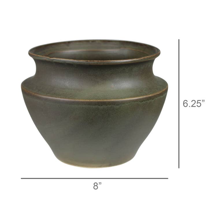 HomArt - Wholesale Plant Pot - Addison Pot, Ceramic, Green - Lrg1