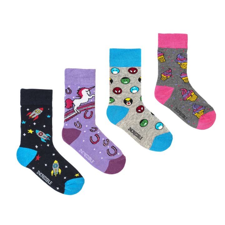 Caixa de Presente Conjunto de Pequenos Pés Incríveis por atacado de Incredible Socks