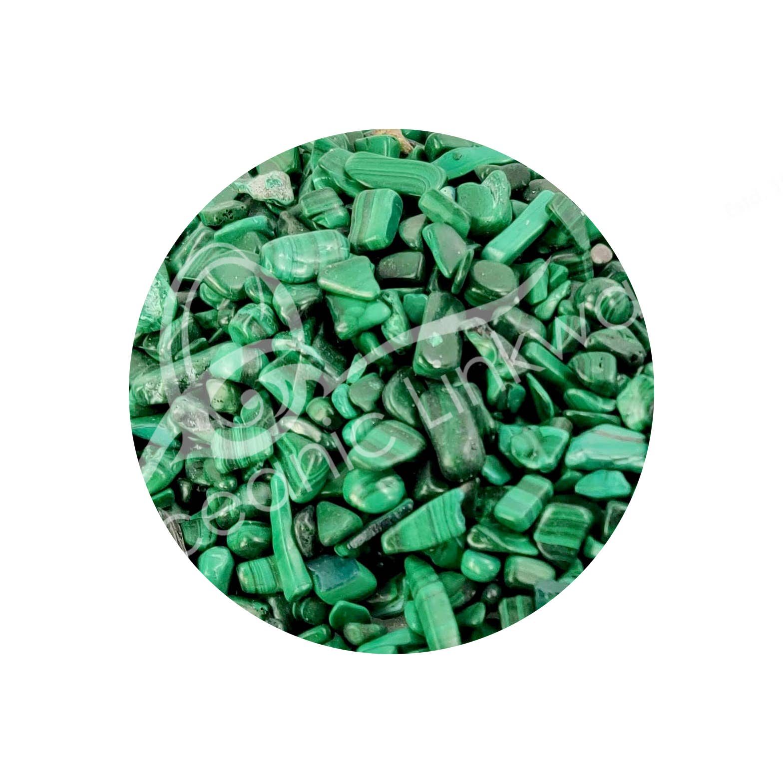 Oceanic Linkways Inc - Wholesale Spiritual Stone/Crystal - TUMBLED CHIPS - MALACHITE 7-9 MM (KG)