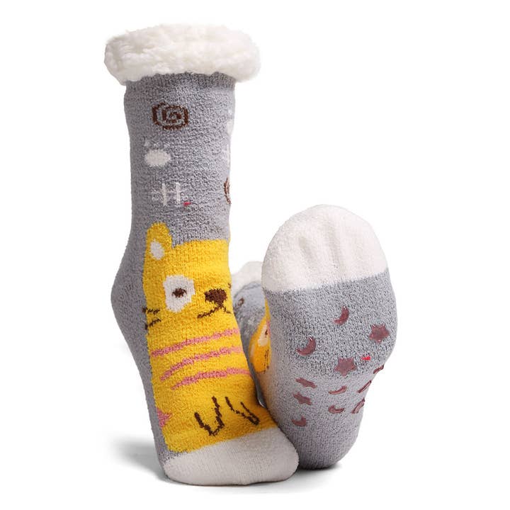 ASSORTED COLORS Luxury Soft Animal Theme Mini Crew Winter Socks for wholesale on Faire5