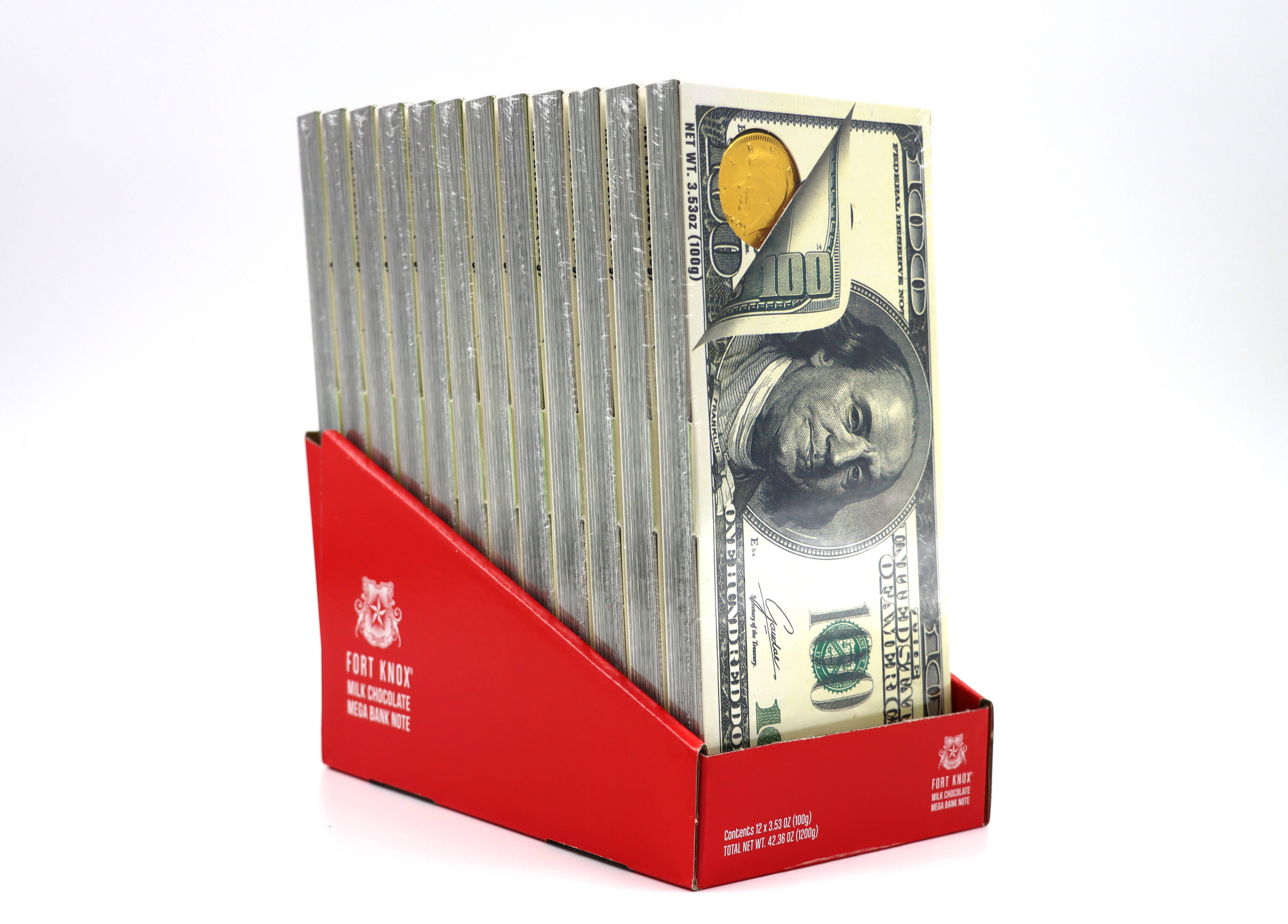 Grandpa Joe's Candy Shop - Wholesale Chocolate - Fort Knox Mega Banknotes, 3.53oz, 12ct Display