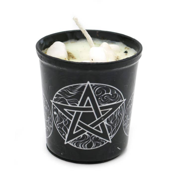 Candele votive profumate Pentacle (6) per la vendita all'ingrosso da parte di Designs by Deekay Inc.