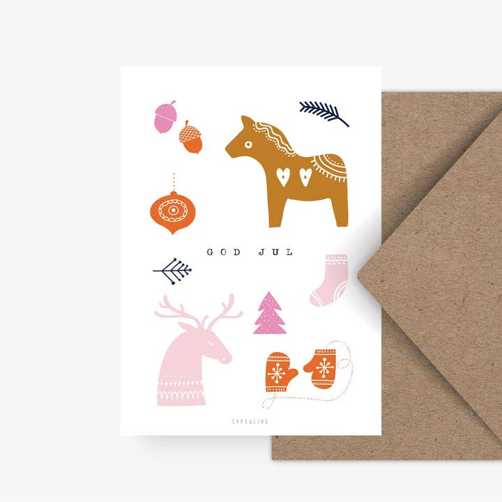 Postcard/Swedish Christmas No. 3 for wholesale by typealive