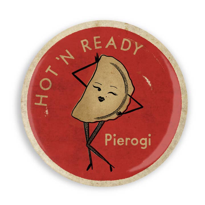 Magnet illustré Hot 'n Ready Pierogi pour la vente par Molly Illustration