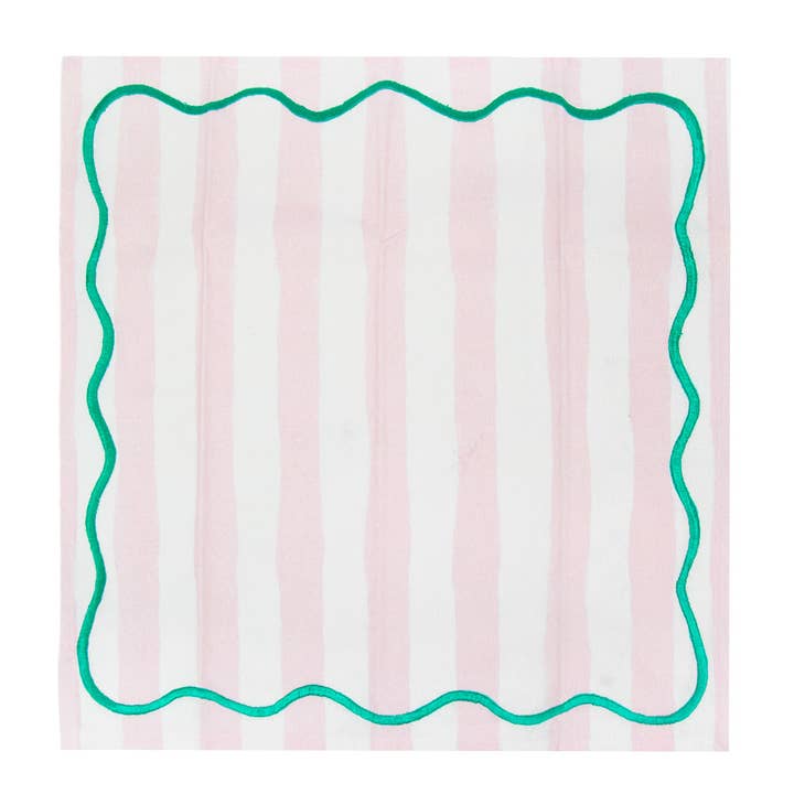 Talking Tables UK – wholesale Dinner & cloth napkin – Pink & Green Cloth Napkins| Summer Décor | 4 Pack |1