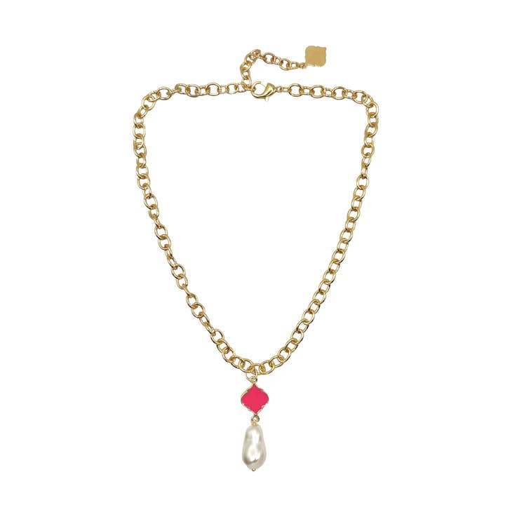 Trinity Necklace - Spade - Small Nugget - Gold for wholesale by Fornash