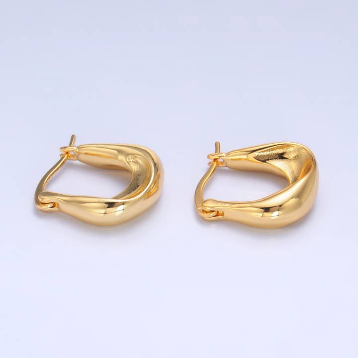 Molten Gold Mini Hoops – Sculptural Everyday Earring for wholesale by Aim Eternal