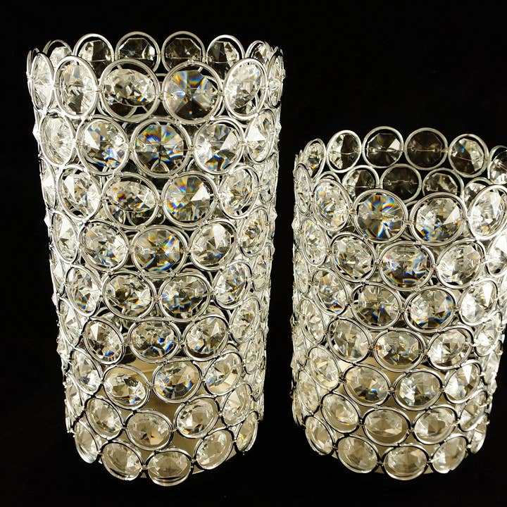 Set of 2 Crystal candle holders for wholesale by Decor N Beyond