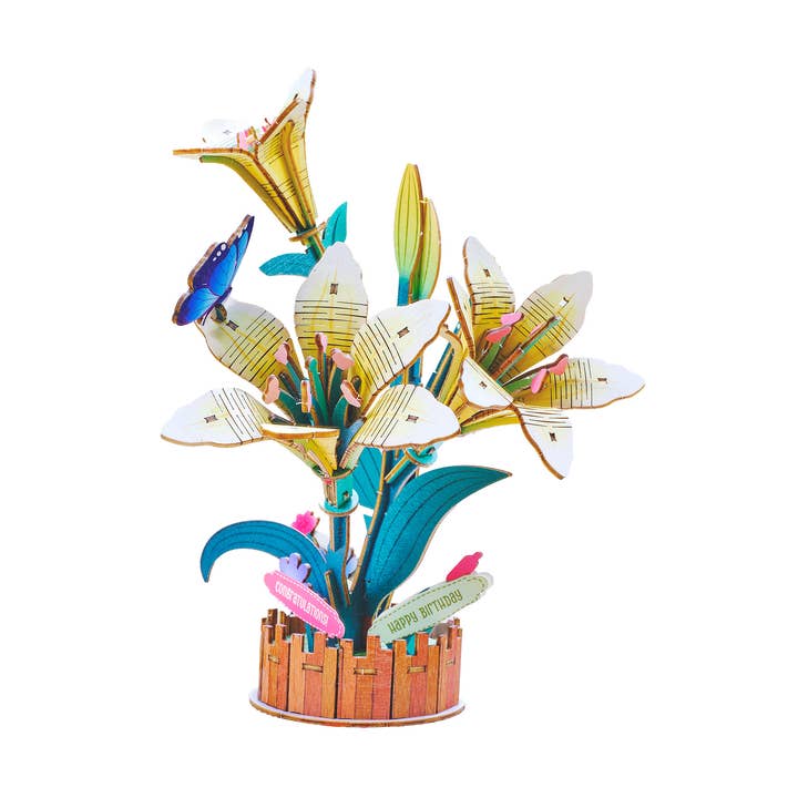 Kit de puzzle en bois DIY - Ensemble Lily Bloom pour la vente par Hands Craft