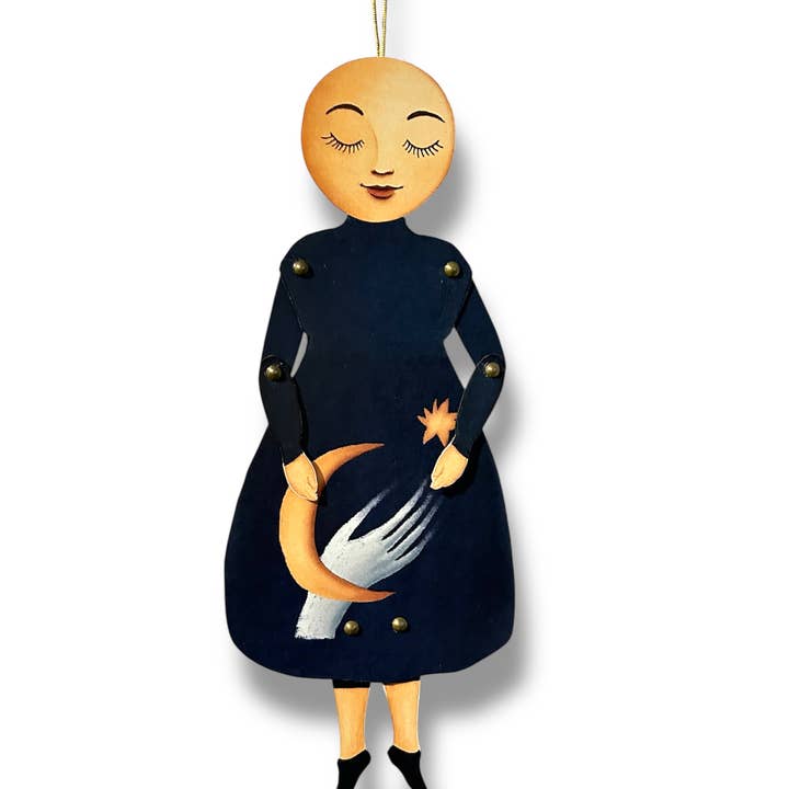 Articulated paper doll - the waning moon - coll. Wunshbaum for wholesale by La Souris Bleue