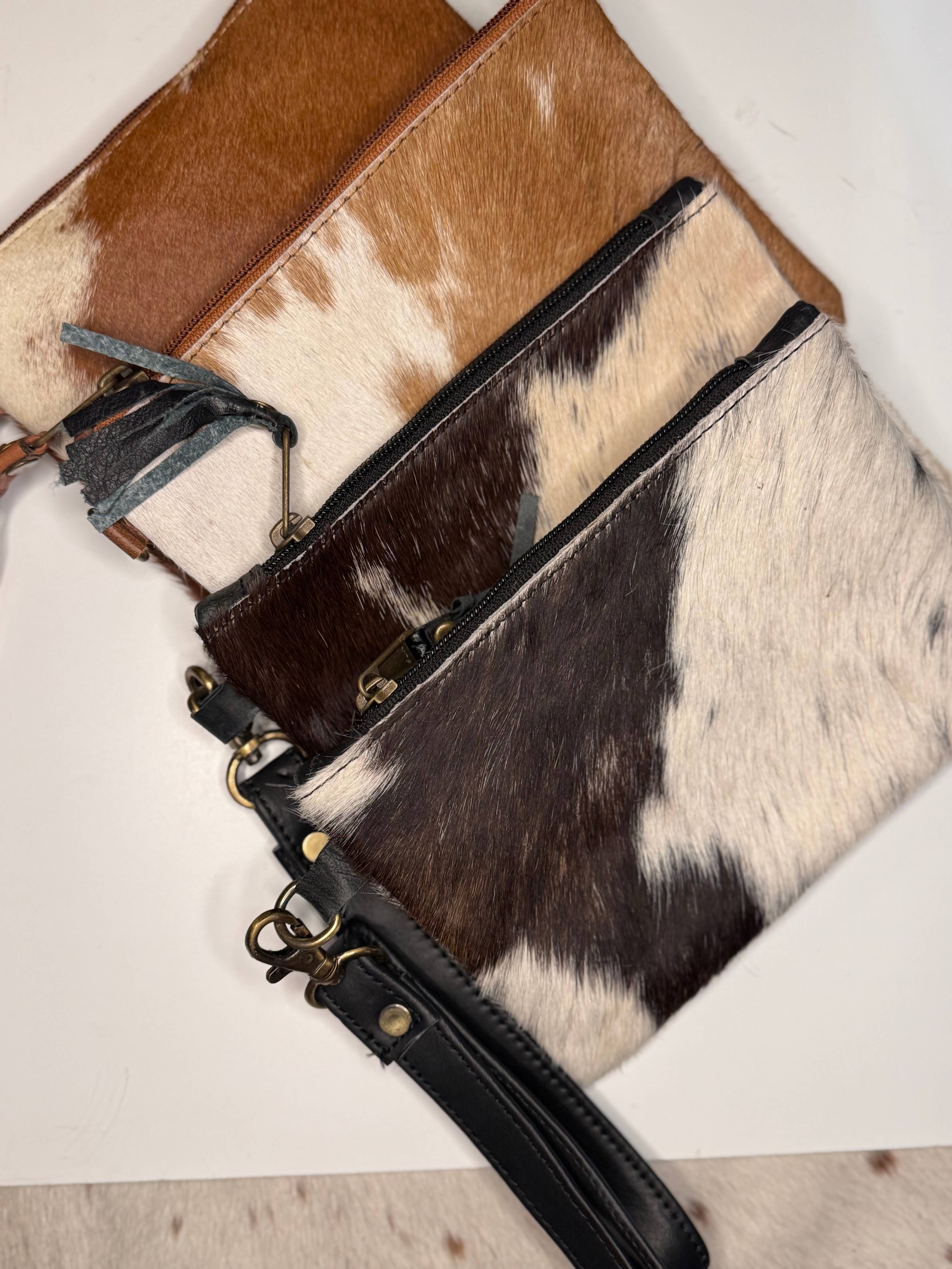 FRINGE & LUXE - Wholesale Wristlet - Cowhide wristlet pouch2