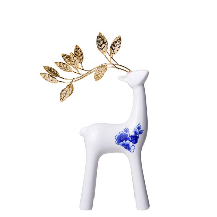 Reindeer small gold for wholesale by Heinen Delfts Blauw