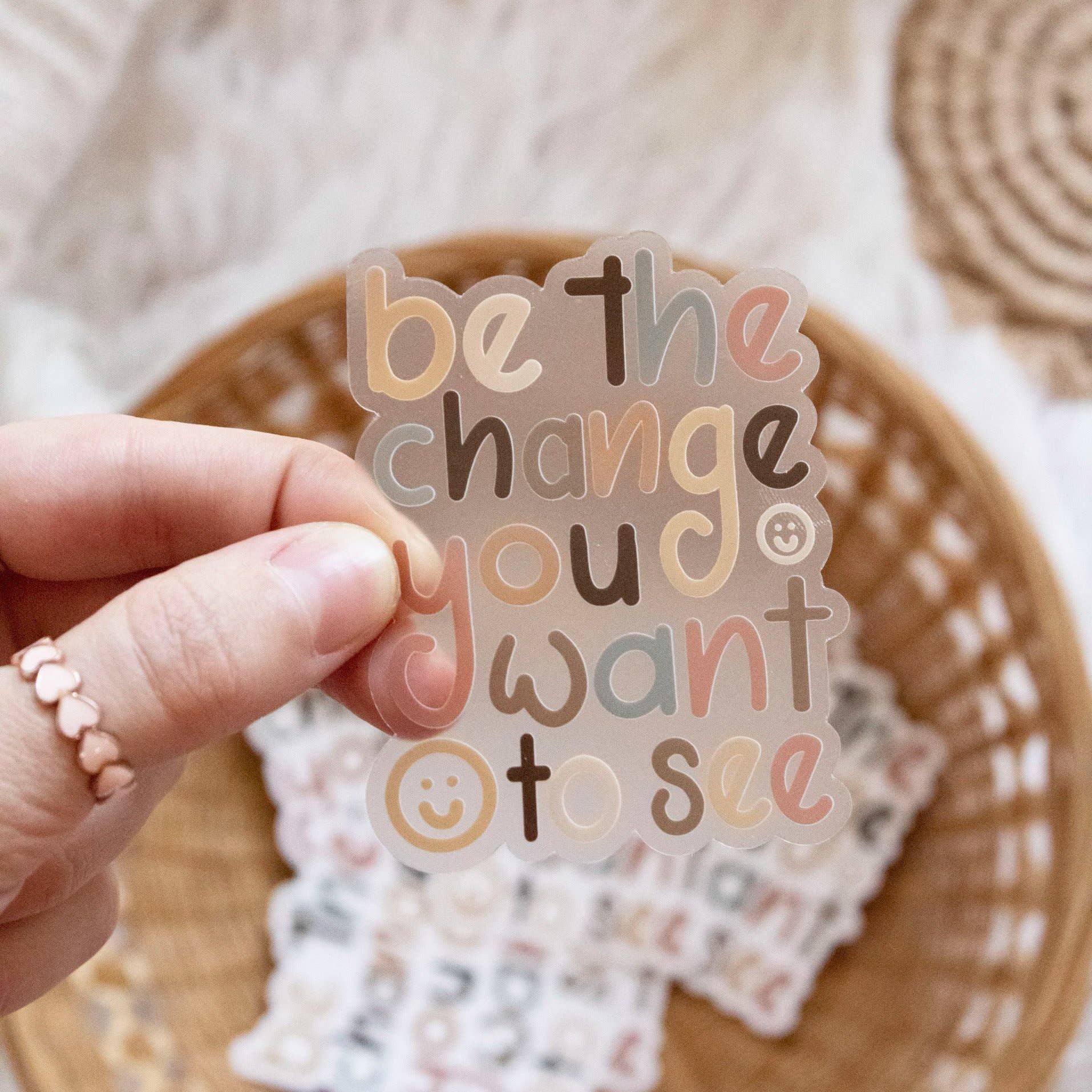 Common Grace Print Shop – Engroshandel Klistermærke – Være Change Sticker0