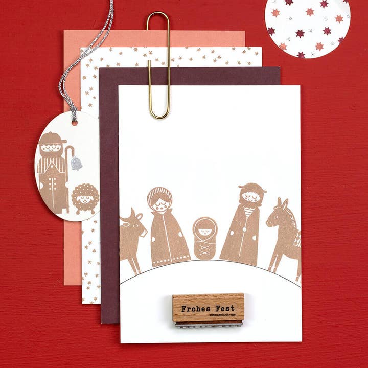 Perlenfischer - Wholesale Rubber/Decorative Stamp - 1x Stamp Set | Nativity Scene2