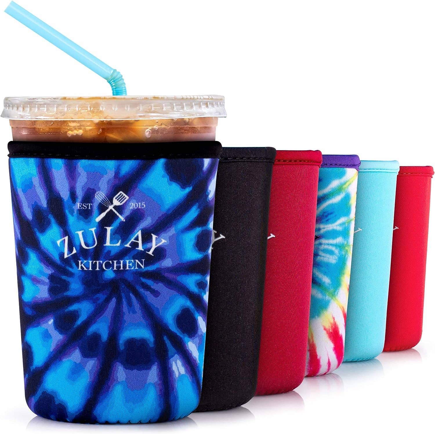 Zulay Kitchen - Wholesale Drink Huggers & Koozies - Reusable Iced Coffee Sleeve - 5-inch Medium Sized Insulator12
