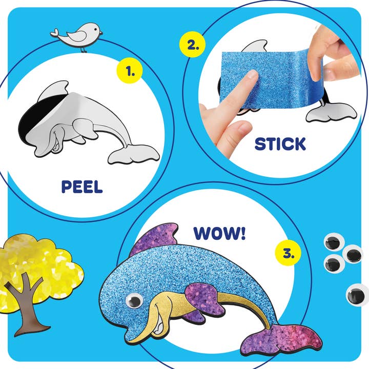 Dan&Darci - Vendita all'ingrosso Kit per lavoretti fai da te - Bambini - Kit di Arte con Fogli Senza Disordine per Bambini - Attività Artistiche e Creative per Bambini Piccoli