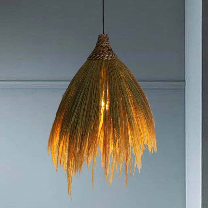 Casa Moro – Großhandel Kronleuchter/Hängeleuchte – Rattan Lampe Medan aus Rayung Gras Boho Chic Strohlampe