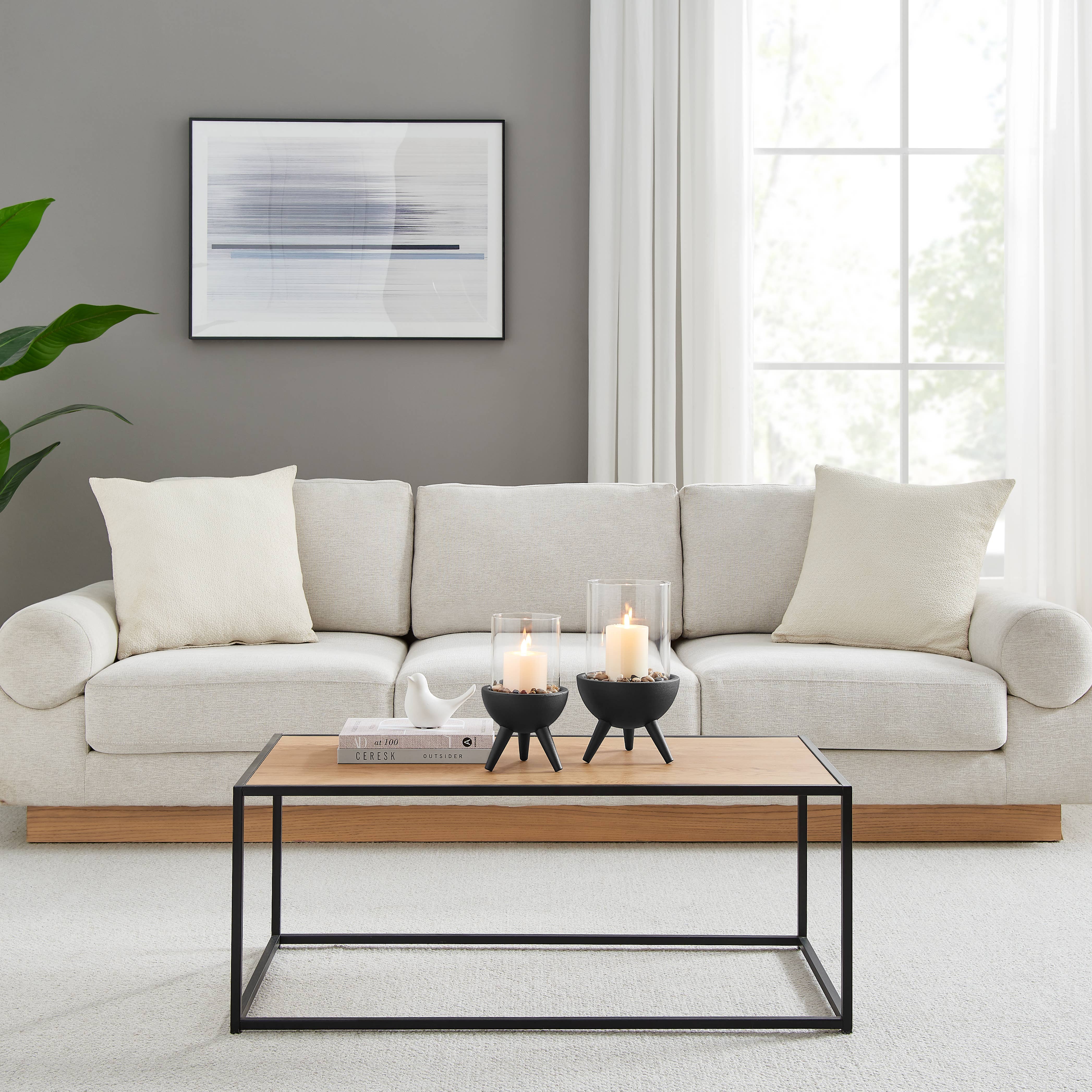 Danya B – wholesale Candle holder – Molta Modern Black Metal Pedestal and Glass Candle Holder9