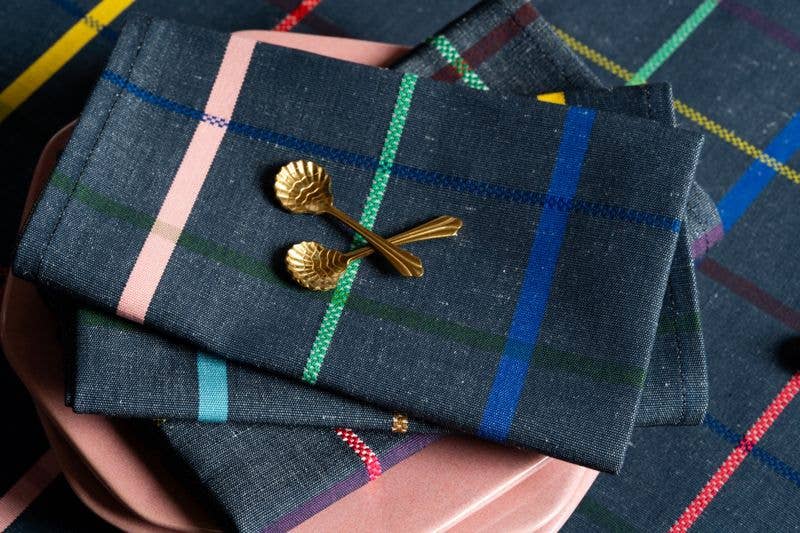 Multicolored Khaki Elisabeth Denim Table Napkin for wholesale on Faire2