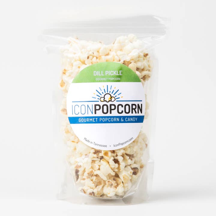 Dill Pickle Popcorn for wholesale by Icon Popcorn