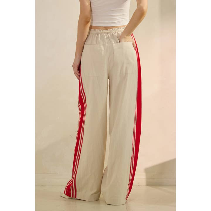 Ivory Sport Striped Wide Legged Pants for wholesale on Faire12