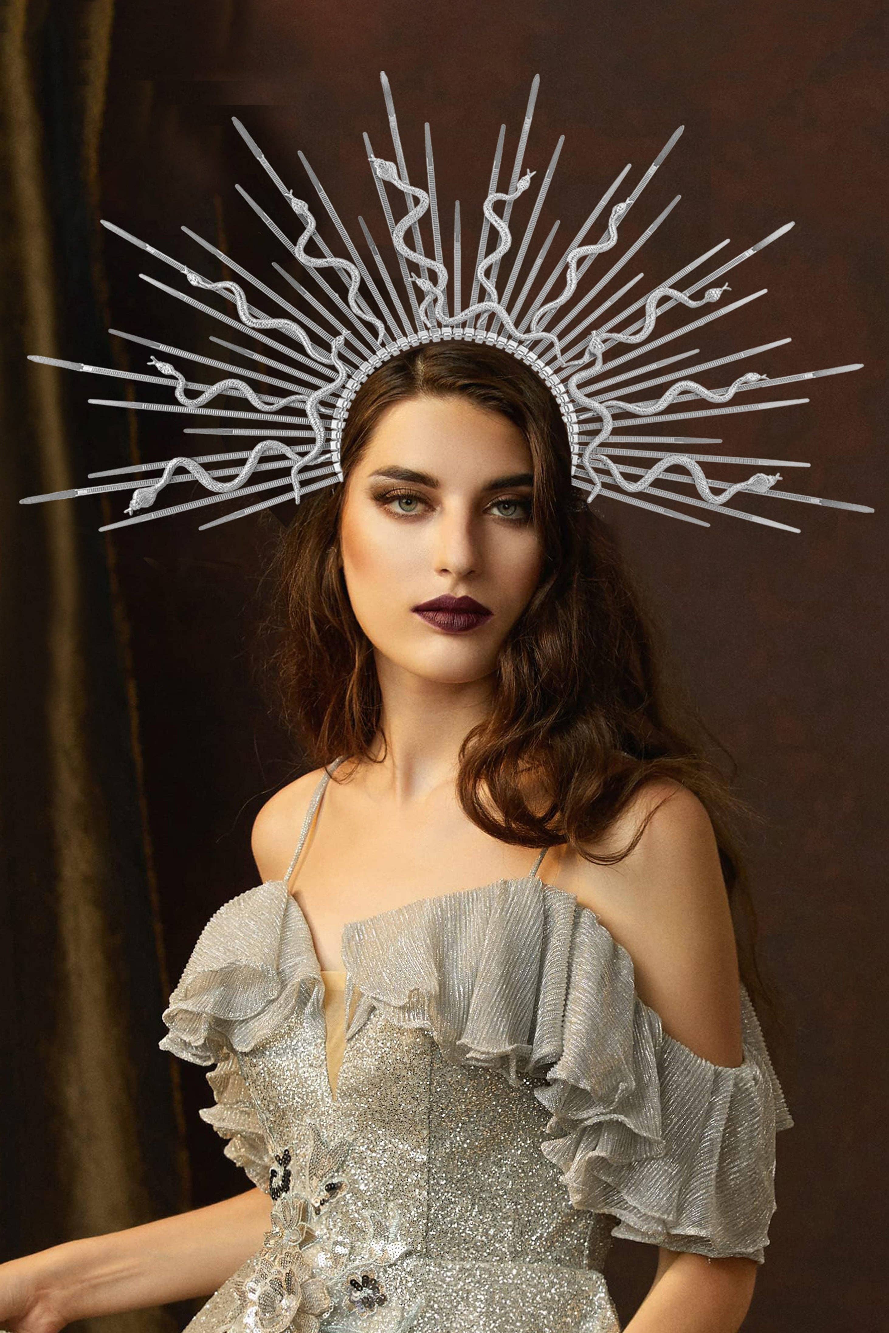 BABEYOND - Vente Bandeau – femme - Serre-tête Halo Mary à Pique Serpent Distinctif5