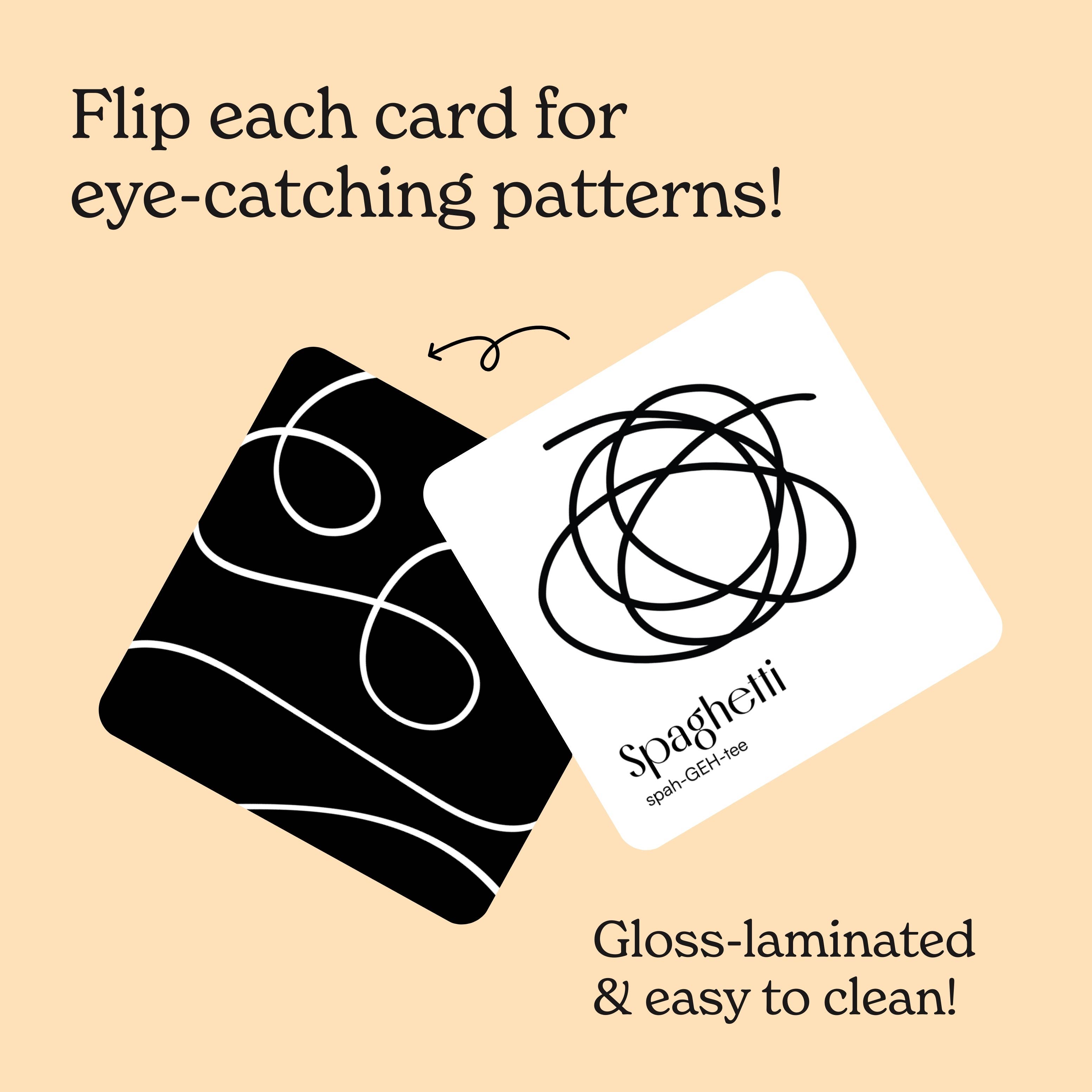 Chunky Deli - Wholesale Learning Cards - Kids & Baby - Pasta for Baby High-Contrast Art Cards5