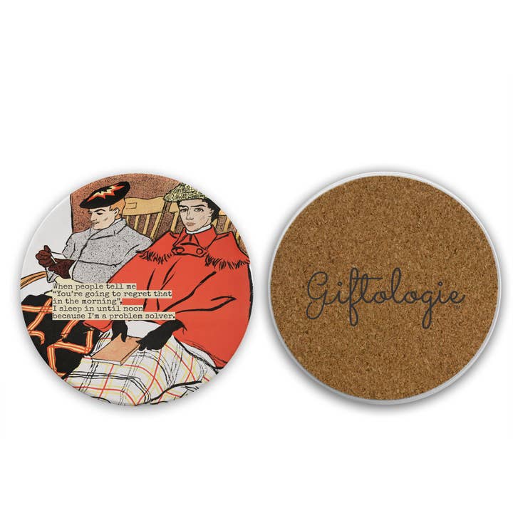 Giftologie - Wholesale Coasters - Mix & Match Coaster - MCM art, problem solver funny quote