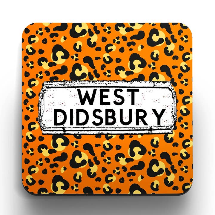 Sous-verres à imprimé léopard orange (lot de 4) pour la vente par tinned snail