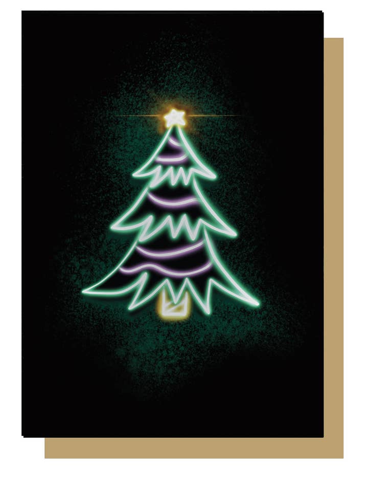 Biglietto per albero di Natale al neon per la vendita all'ingrosso da parte di Wayward