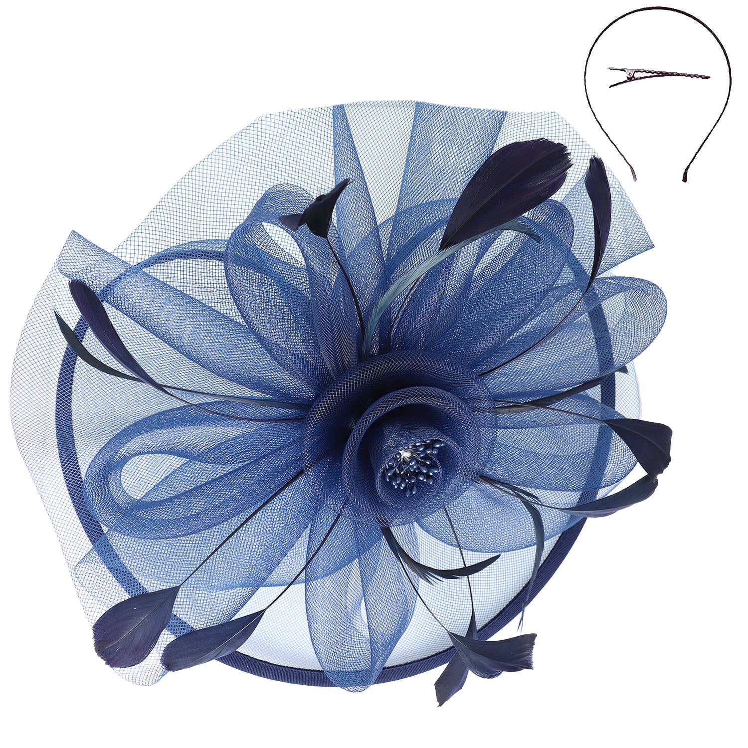 SP Sophia Collection - Vente Chapeau bibi – femme - Fascinateur à ruban floral en organza 1