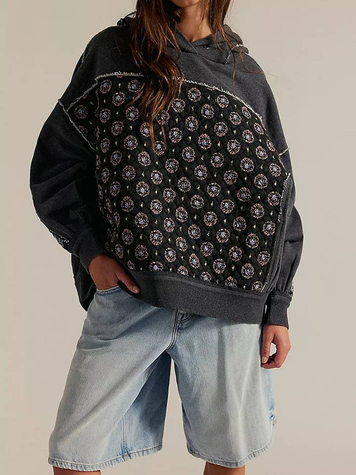 Mccolin - Wholesale Hoodie - Women's - Patchwork Quilted Hoodie Sweatshirt4