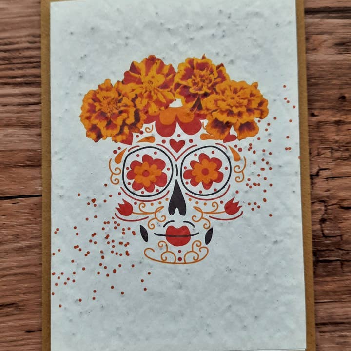 Des Mots Qui Fleurissent - Wholesale Everyday Greeting Card - Map to plant - Dia de los Muertos